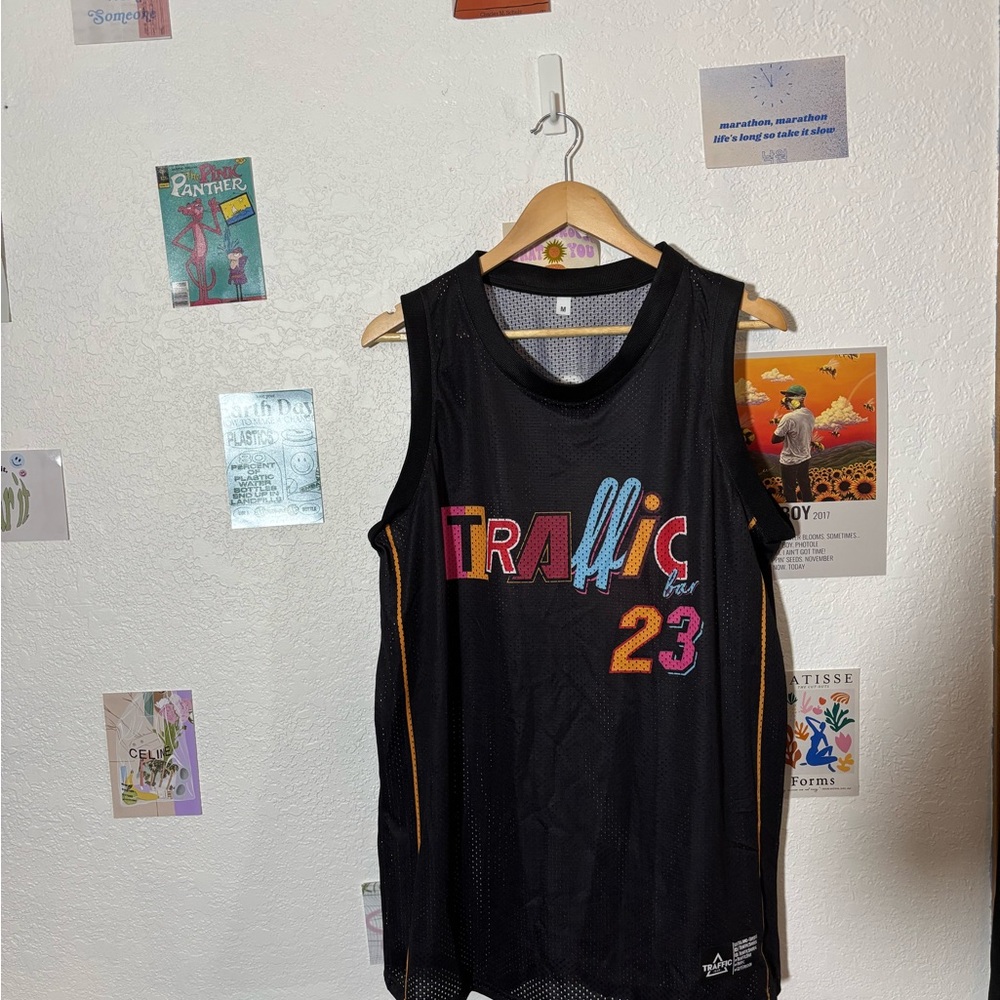 Traffic Black and Orange Mesh Jersey